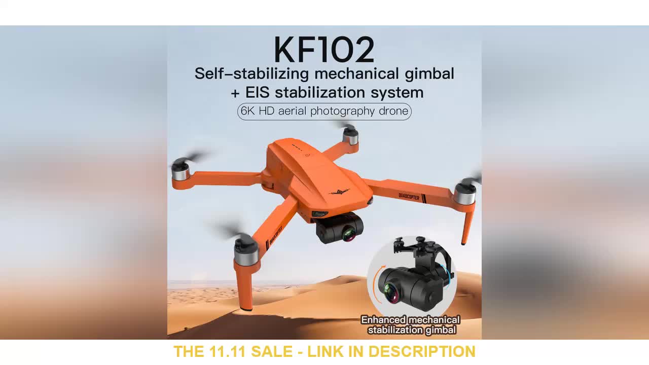 KF102 GPS Drone 4k Profesional 8K HD Camera 2-Axis Gimbal Anti-Shake Photography Brushless Foldable