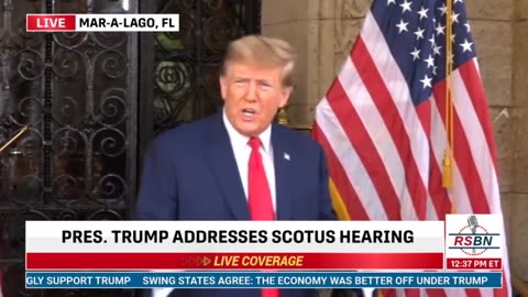 FULL SPEECH President Trump Gives Remarks on Supreme Court Case at Mar a Lago 8th feb 2024