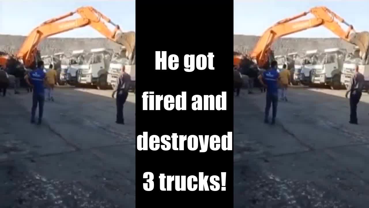 🚚 He got fired and destroyed 3 trucks! 🚚🚚🚚