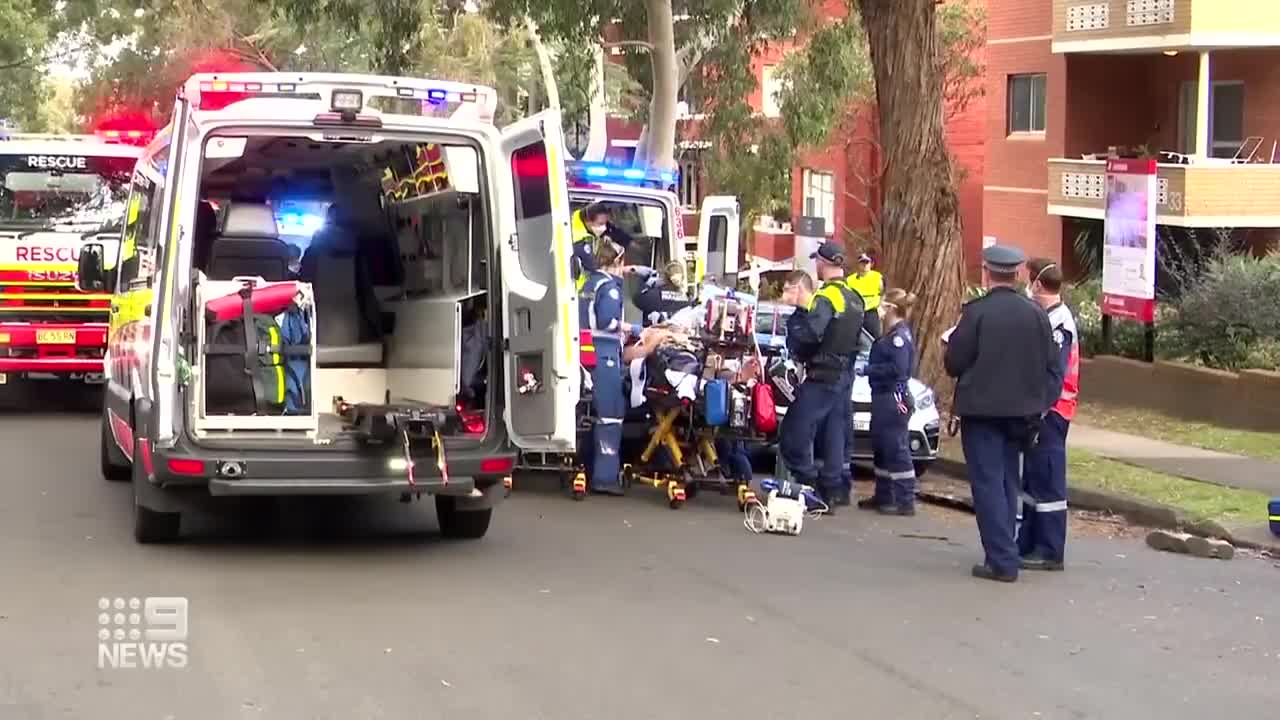 Man falls four storeys from cherry picker onto concrete in Sydney