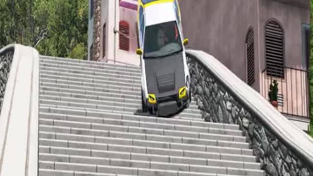 Trucks and Cars vs Stairs