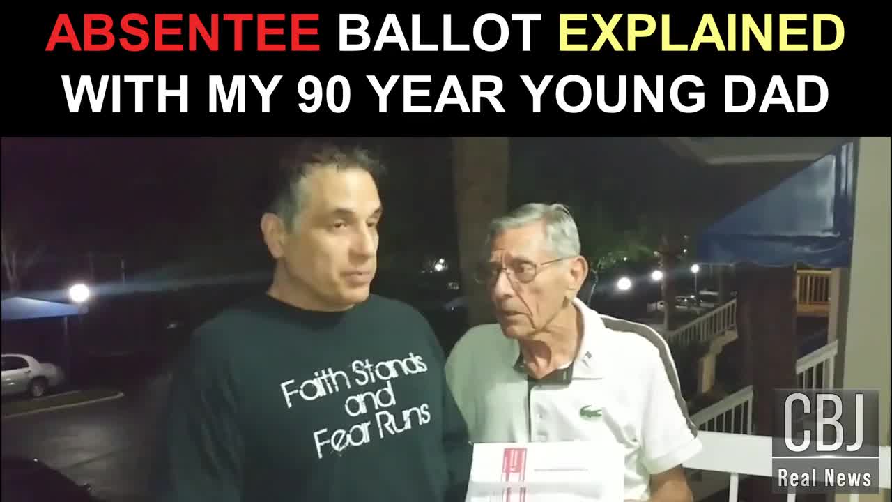 Absentee Ballot vs Mail In Ballot Fraud Explained with my 90 Year Young Dad...