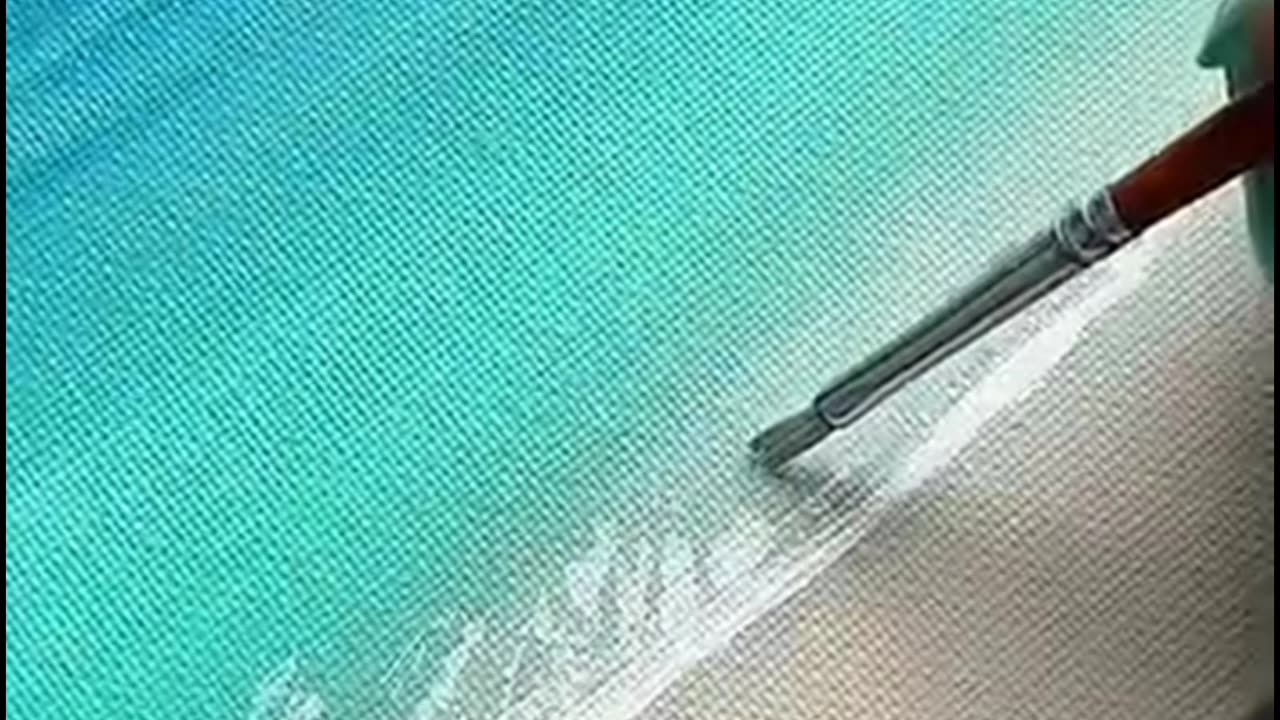 How To Paint Sea Beach In Canvas