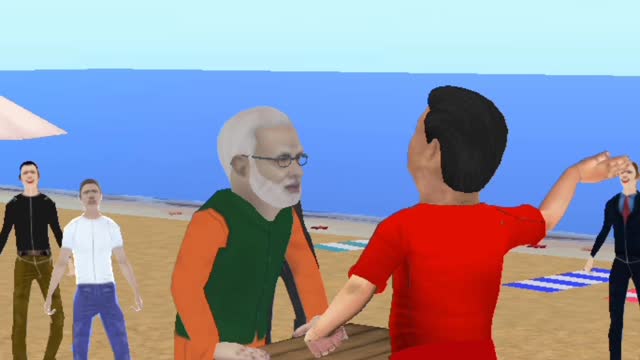 Modi 🇮🇳 Vs 🇨🇳 Xi Zinping Slap Game president