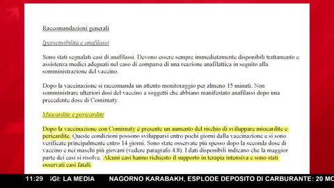 EMA ESCE ALLO SCOPERTO SULLE CONSEGUENZE DELLE INOCULAZIONI