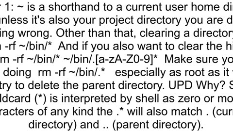 How can I delete contents in a folder using a bash script