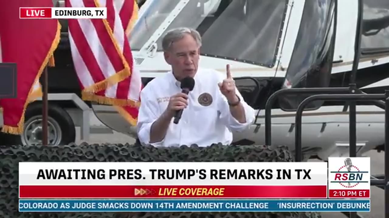 ALX -BREAKING: Texas Governor Greg Abbott endorses Donald Trump for President in 2024.