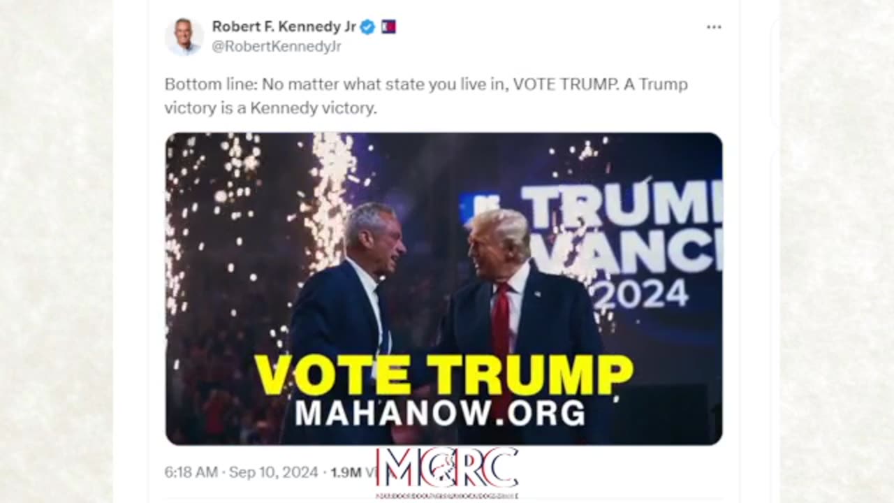 RFK Jr: Wherever You Vote, Vote TRUMP