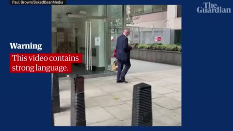 Michael Gove surrounded by anti-Covid restriction protesters in Westminster