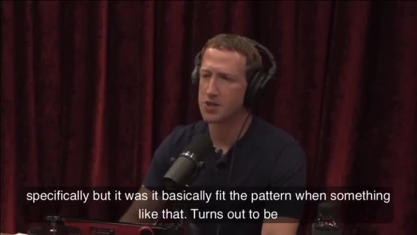 Facebook's Zuckerberg Tells Joe Rogan That FBI Made Him Censor Hunter Biden Story