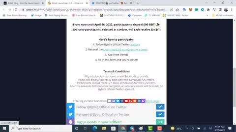 Bybit Launchpad 20 Quiz Answers April 2022 Bybit Launchpad 20 - Share & Win 50,000 BIT