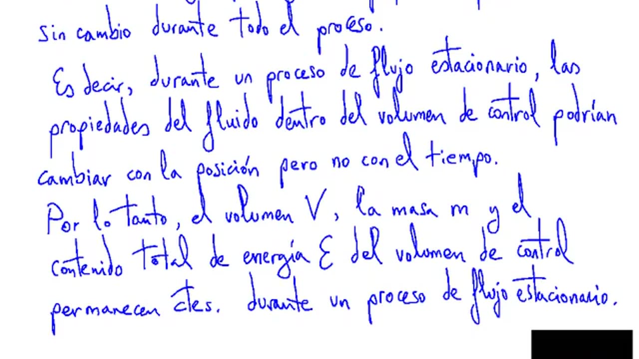 Proceso de flujo estacionario. Termodinámica.