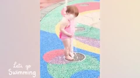 Funny Babies with water