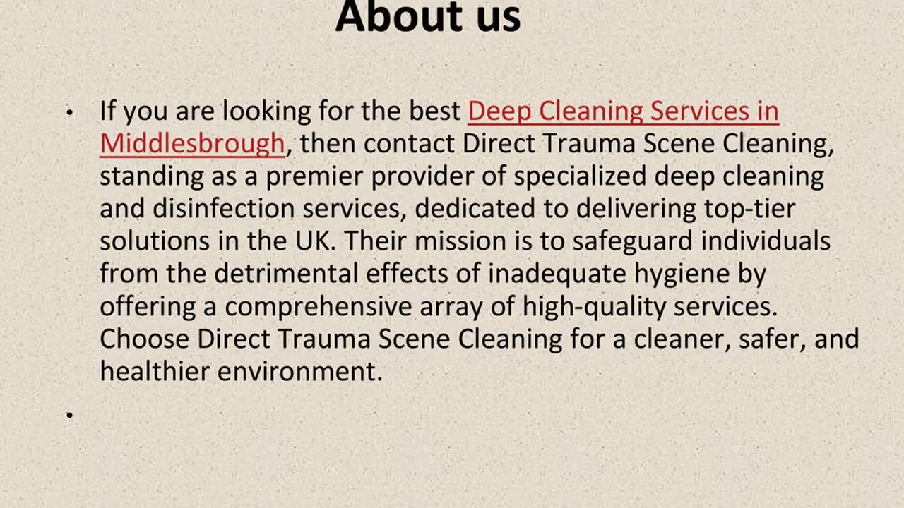 Best Deep Cleaning Services in Middlesbrough.