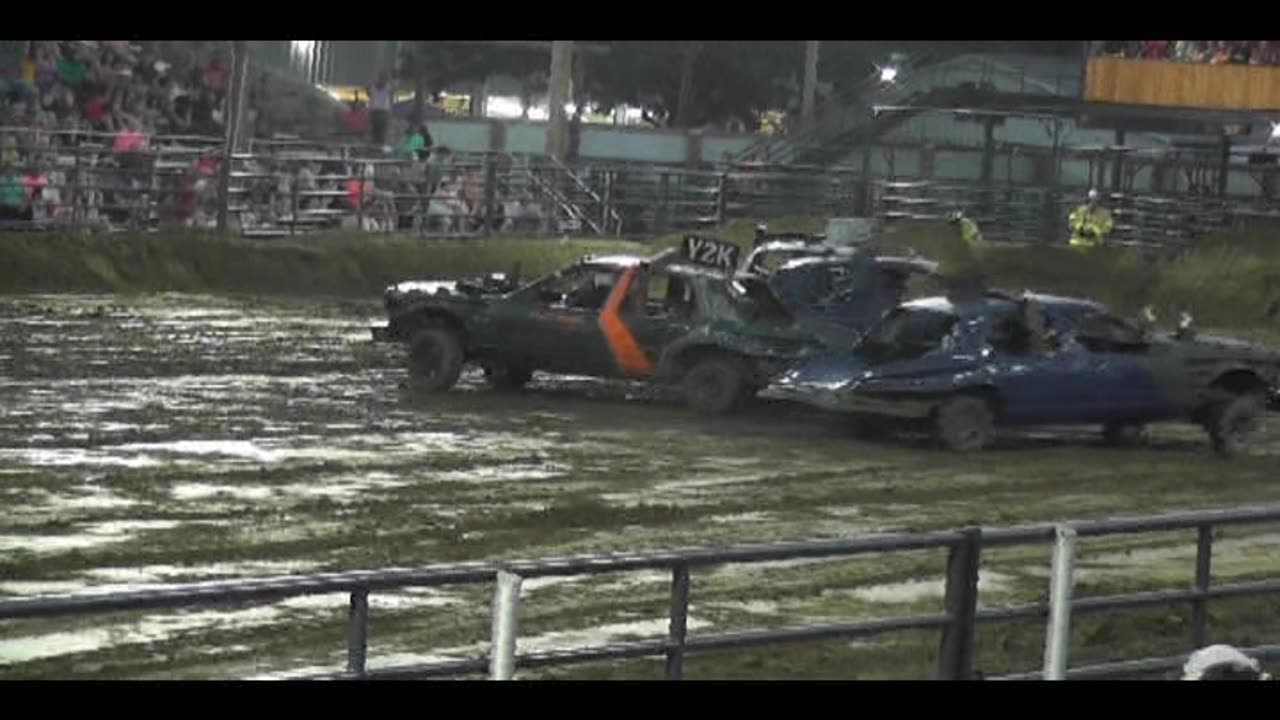 Abilene, KS 2024 2-man team demo derby - heat