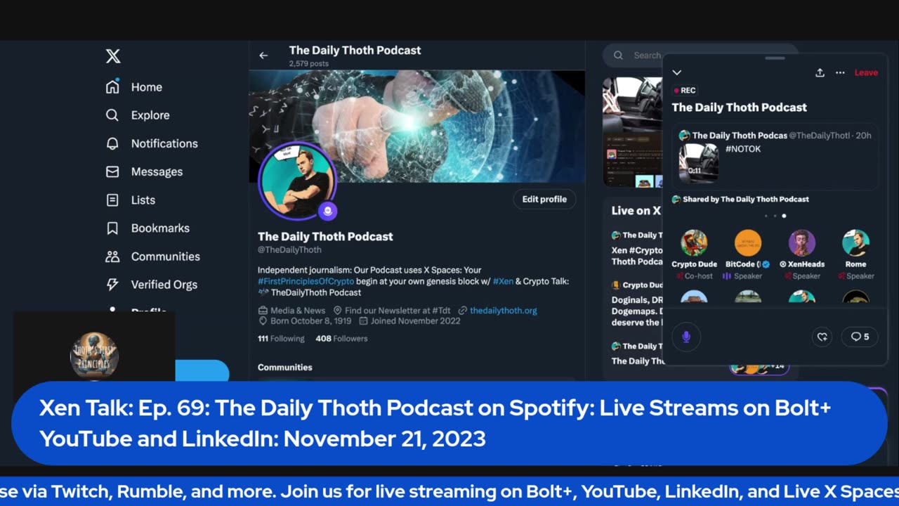 Xen #Crypto Talk: The Daily Thoth Podcast