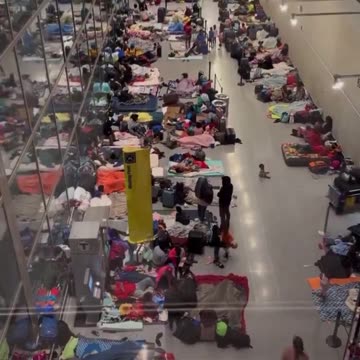 This is inside Logan Airport in Boston. These are illegals.