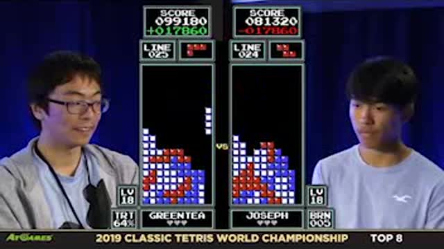 Greatest Classic Tetris Match EVER! Greentea vs. Joseph EPIC 2019 CTWC Quarterfinal FULLSCREEN 5