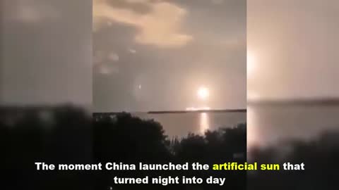 China's sky turns bright after "fake sun" form of energy is launched.