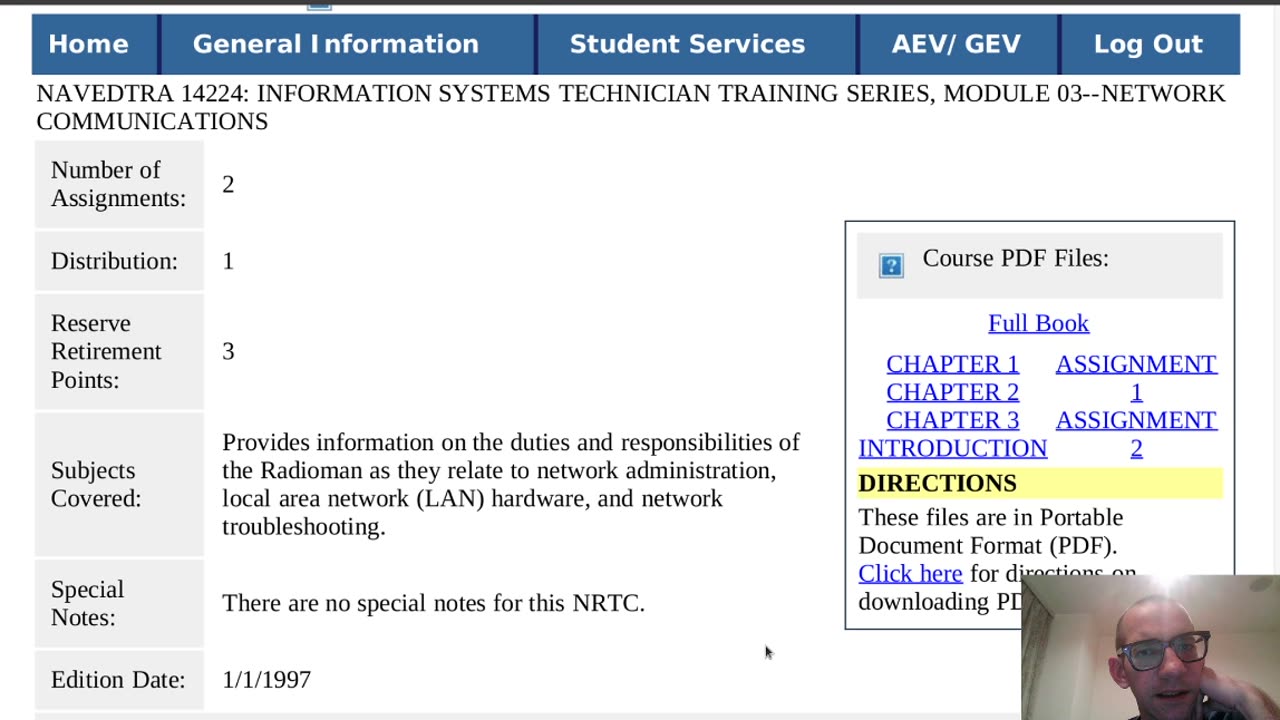 Summary of NAVEDTRA 14224 - Information Systems Technician (IT) Training Series, Module 03--Networ