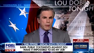 Tim Fitton criticizes Bill Barr for criticizing Trump