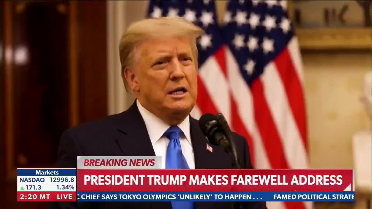 President Trump farewell message 20012021