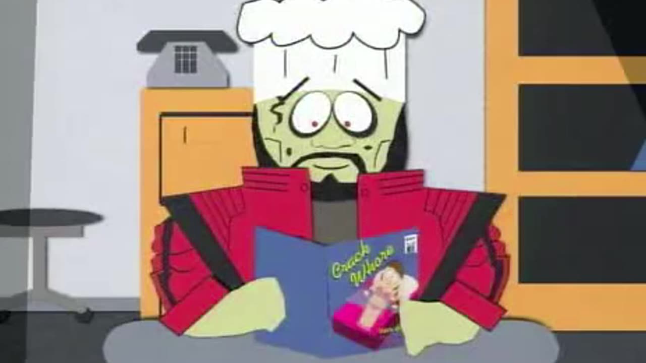 South Park: Cartman's Mom is on the cover of Crackwhore Magazine.