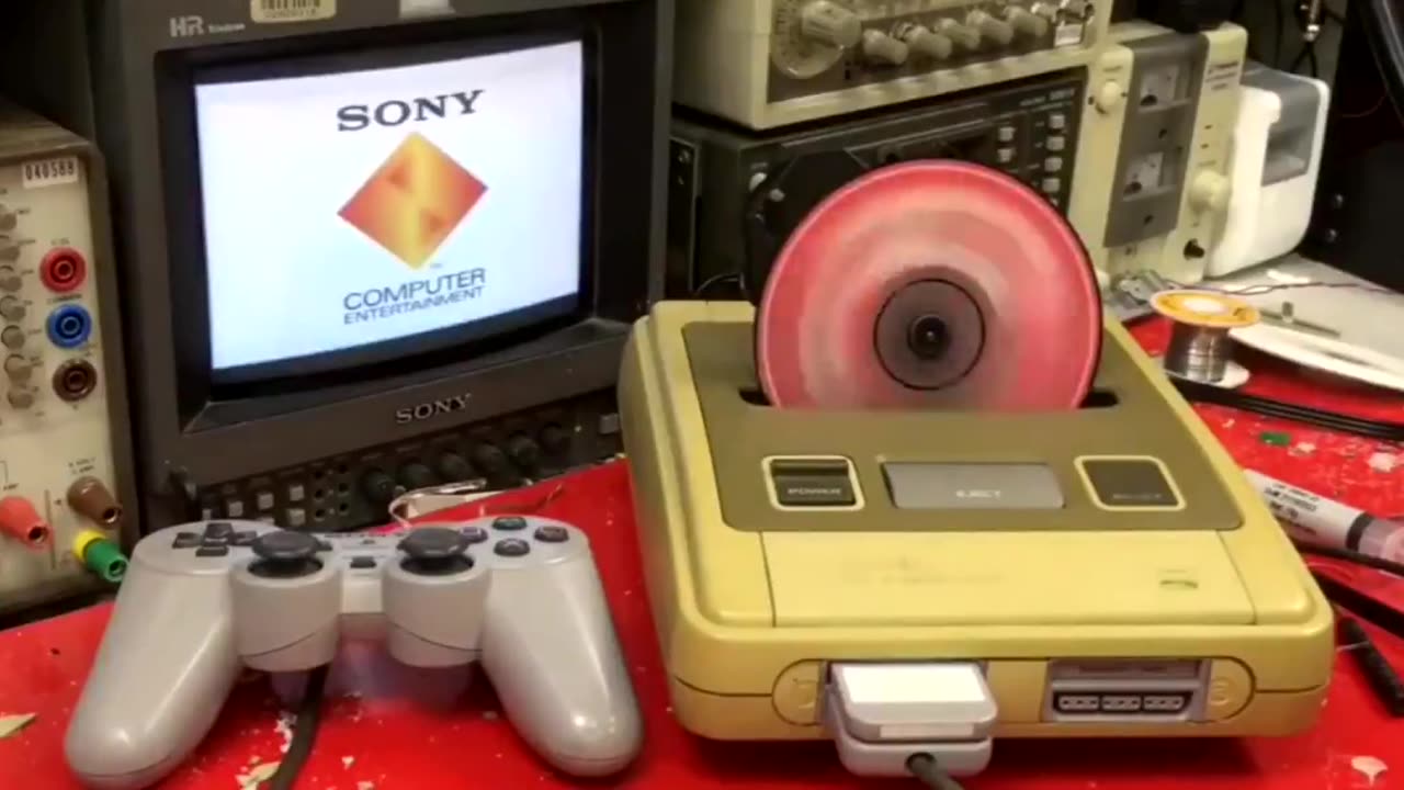 Nintendo PlayStation recreated by YouTuber with a soldering iron and some hot glue