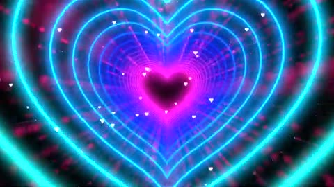 1067 . Colorful Heart Animation💖💙Pink And Blue Heart Love Heart