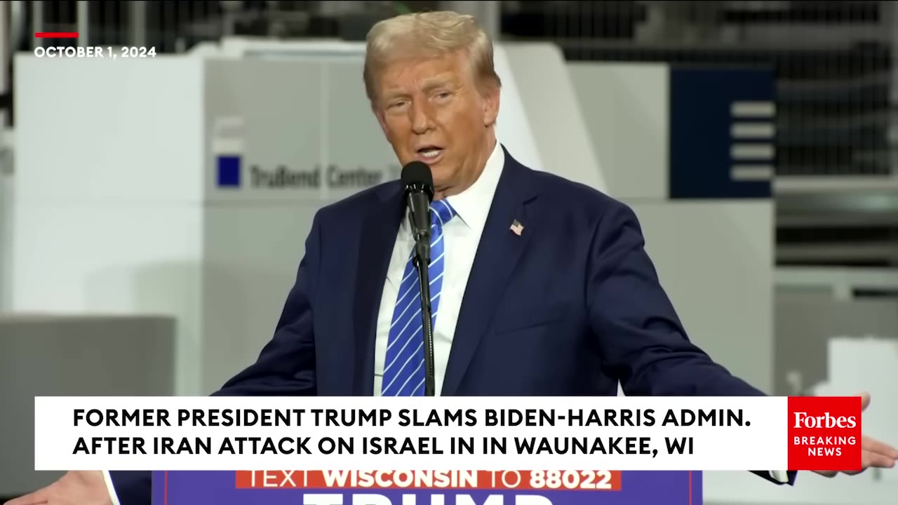 Trump Reacts To Iran's Missile Attack On Israel