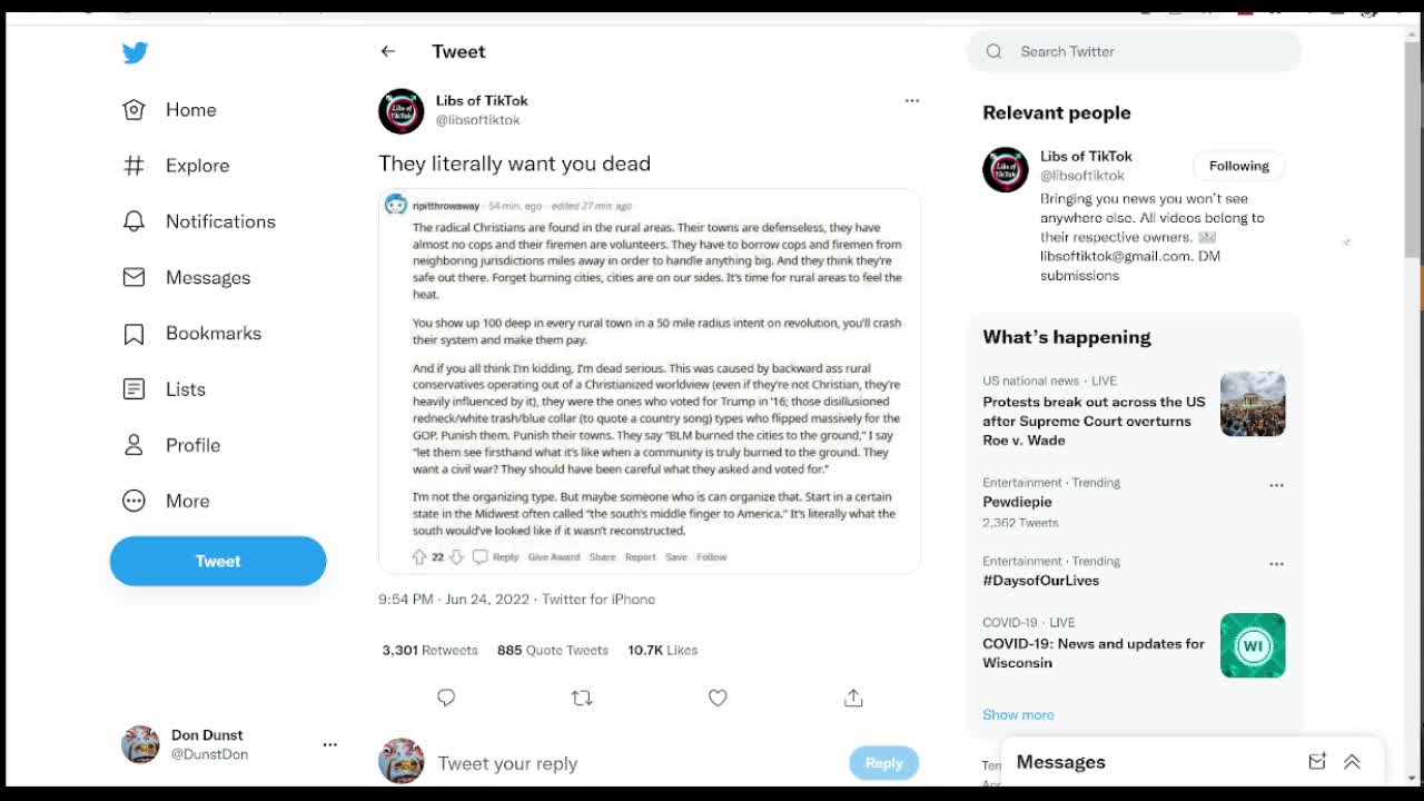They literally want you dead