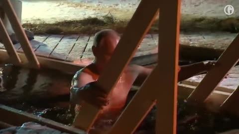 Russia :president Putin Braves icy water.... 💦