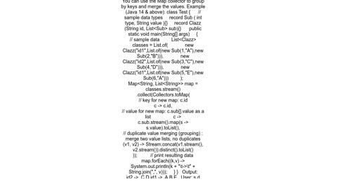 How to convert a Map<String, List<List<String>>> to Map<String, List<String