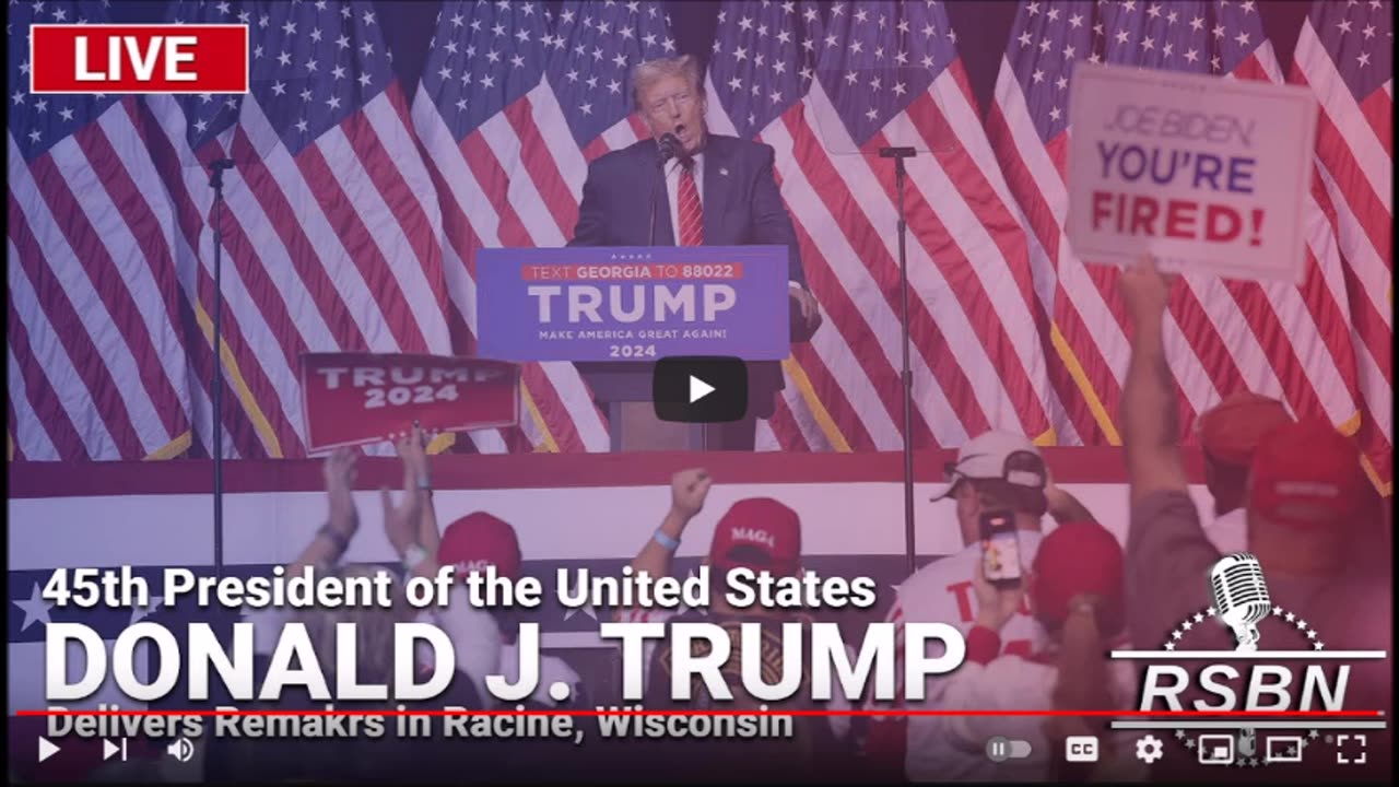 LIVE: President Trump Delivers Remarks in Racine, Wisconsin - 6/18/24