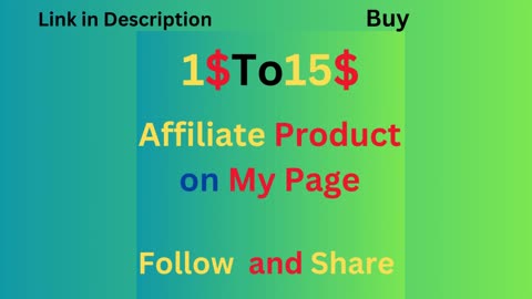 1$To15$ Affiliate Product on My Page Follow and Share