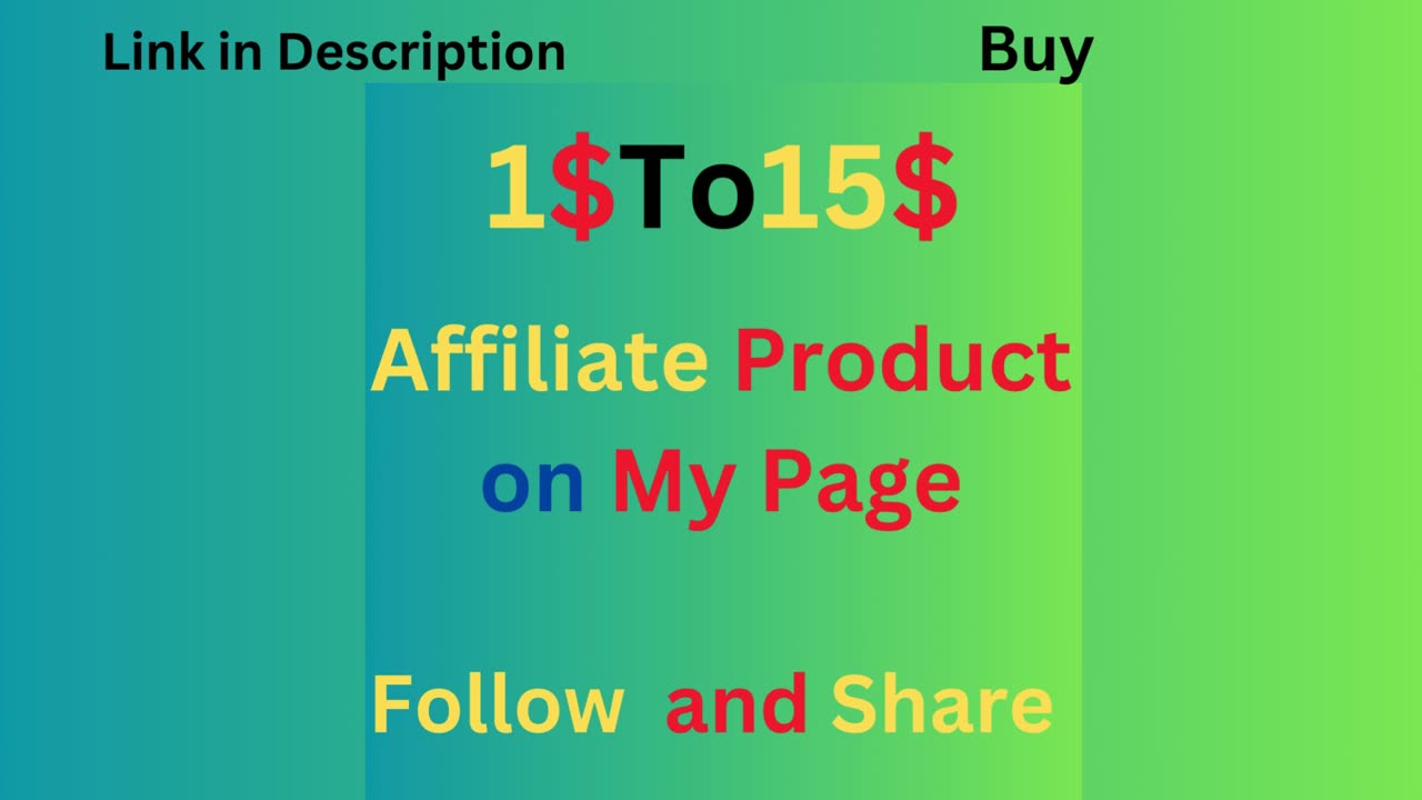 1$To15$ Affiliate Product on My Page Follow and Share