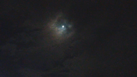 Night moon in the sky