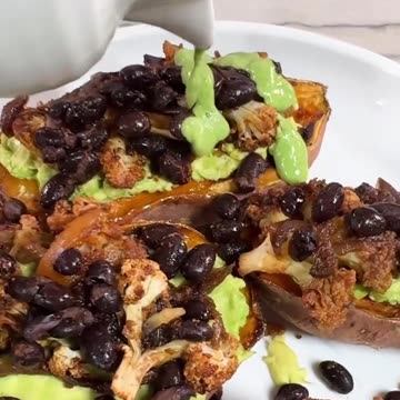 Taco-Style Cauliflower Stuffed Sweet Potato