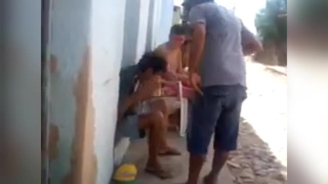 street fight 😆😅 outside the bar part 2