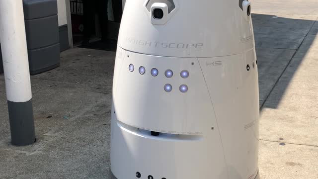 Security Guard Robot Debuts at California Gas Station