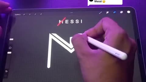 Messi animation brand logo.