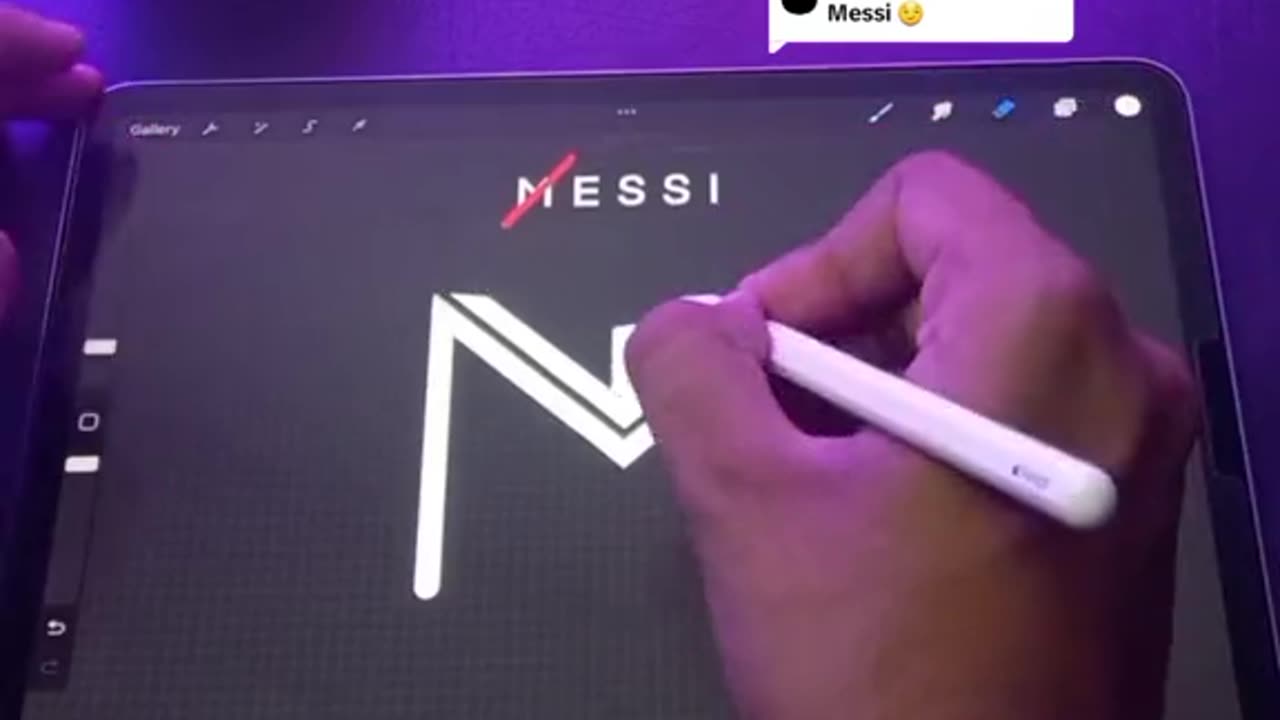 Messi animation brand logo.