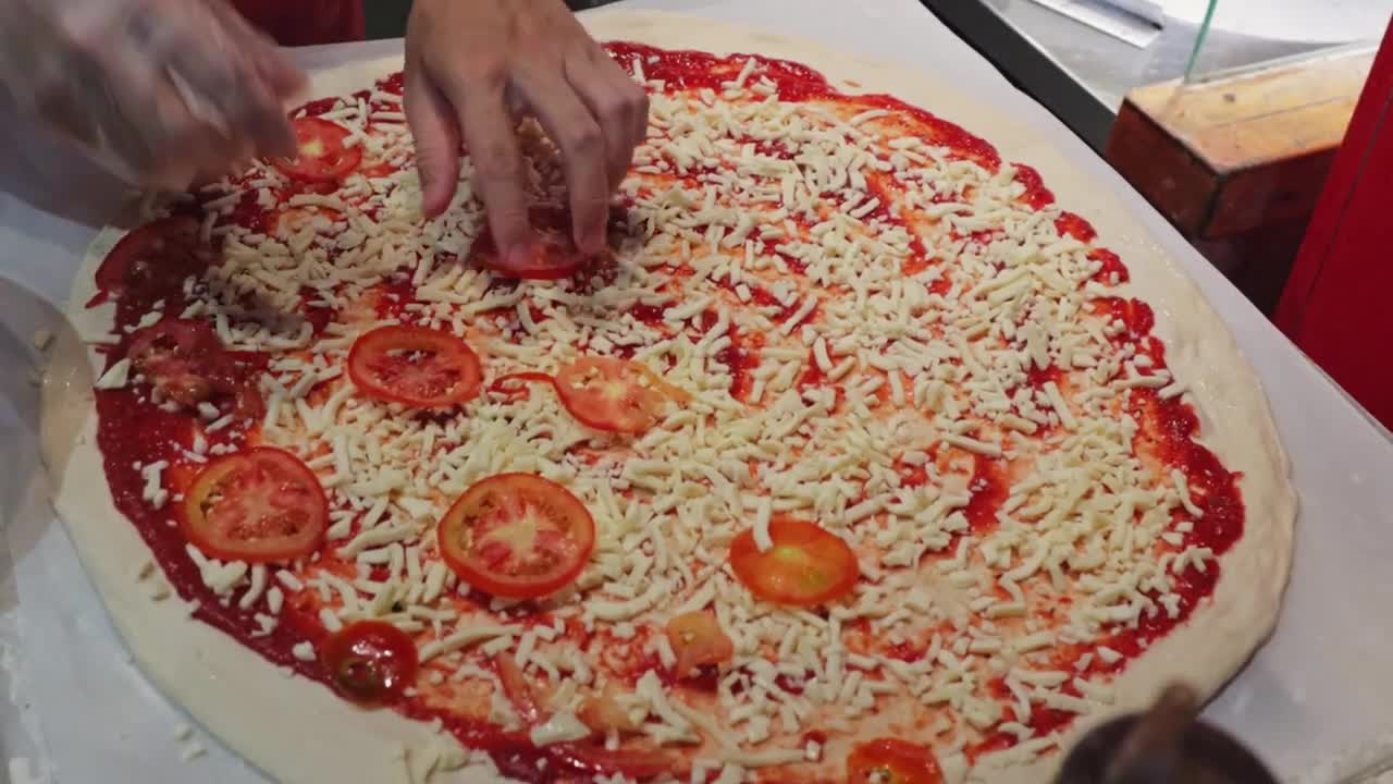 Giant Handmade Pizza - Food