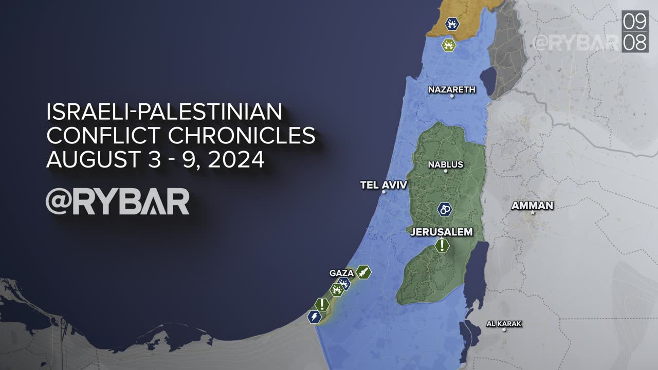 ❗️🇮🇱🇵🇸🎞 Rybar Highlights of the Israeli-Palestinian Conflict on August 3-9, 2024