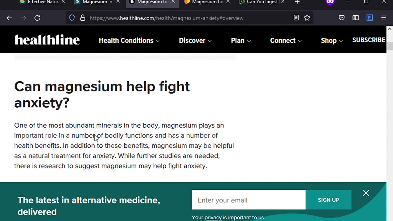 Treating Anxiety with Magnesium