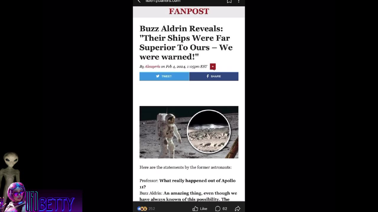 Buzz Aldrin reveals “Ships were way faster than ours” - Article removed after 30 mins