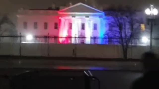 Nancy Drew Feb 3 Whitehouse Red White and Blue at night So beautiful