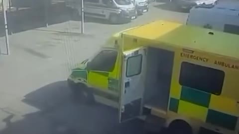 Russian Missile fired on the Hospital hit the ambulance - Russia-Ukraine war - #shorts