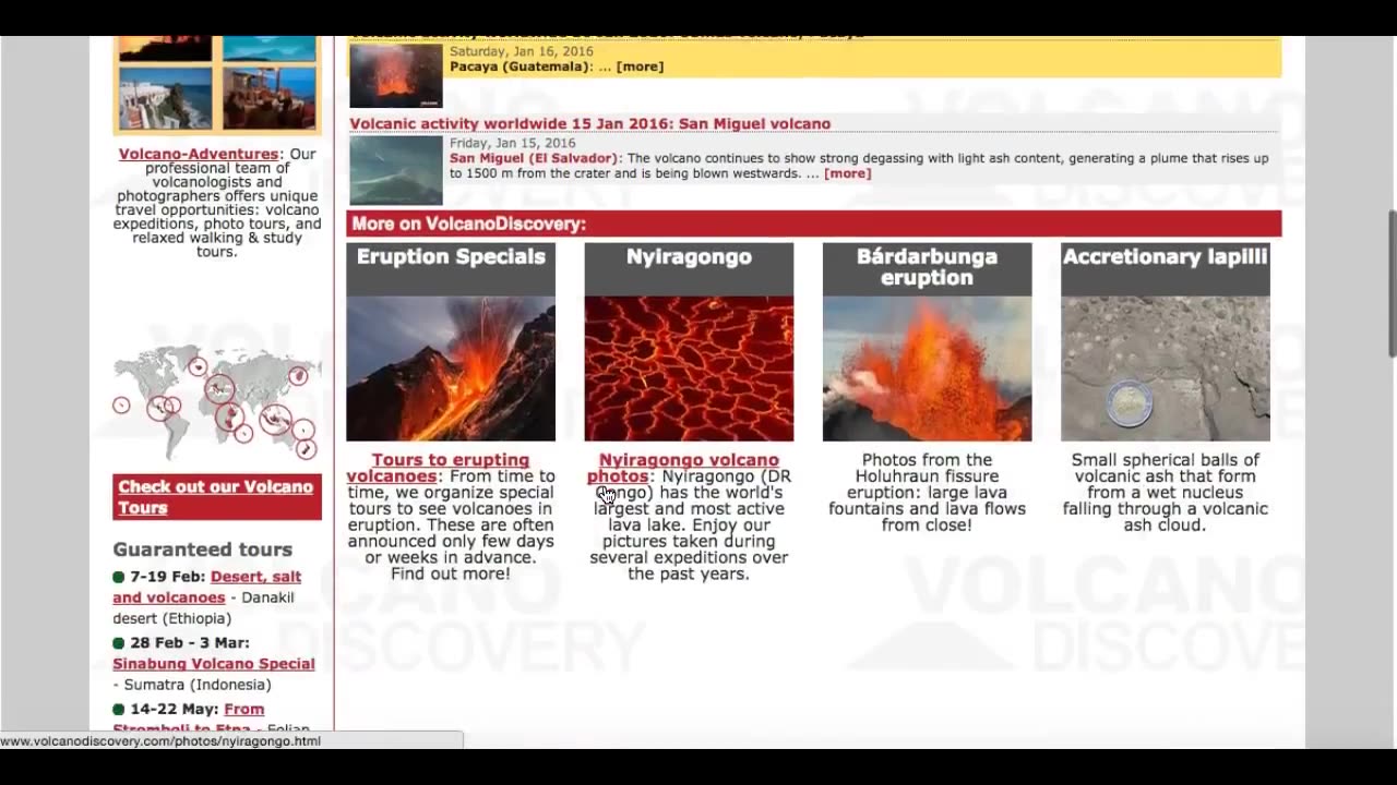 SIGNS OF THE TIMES! VOLCANIC ERUPTIONS 2016!