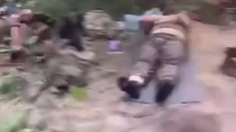 A check arrived at the 42nd Separate brigade - they were met by drunken sleeping militants